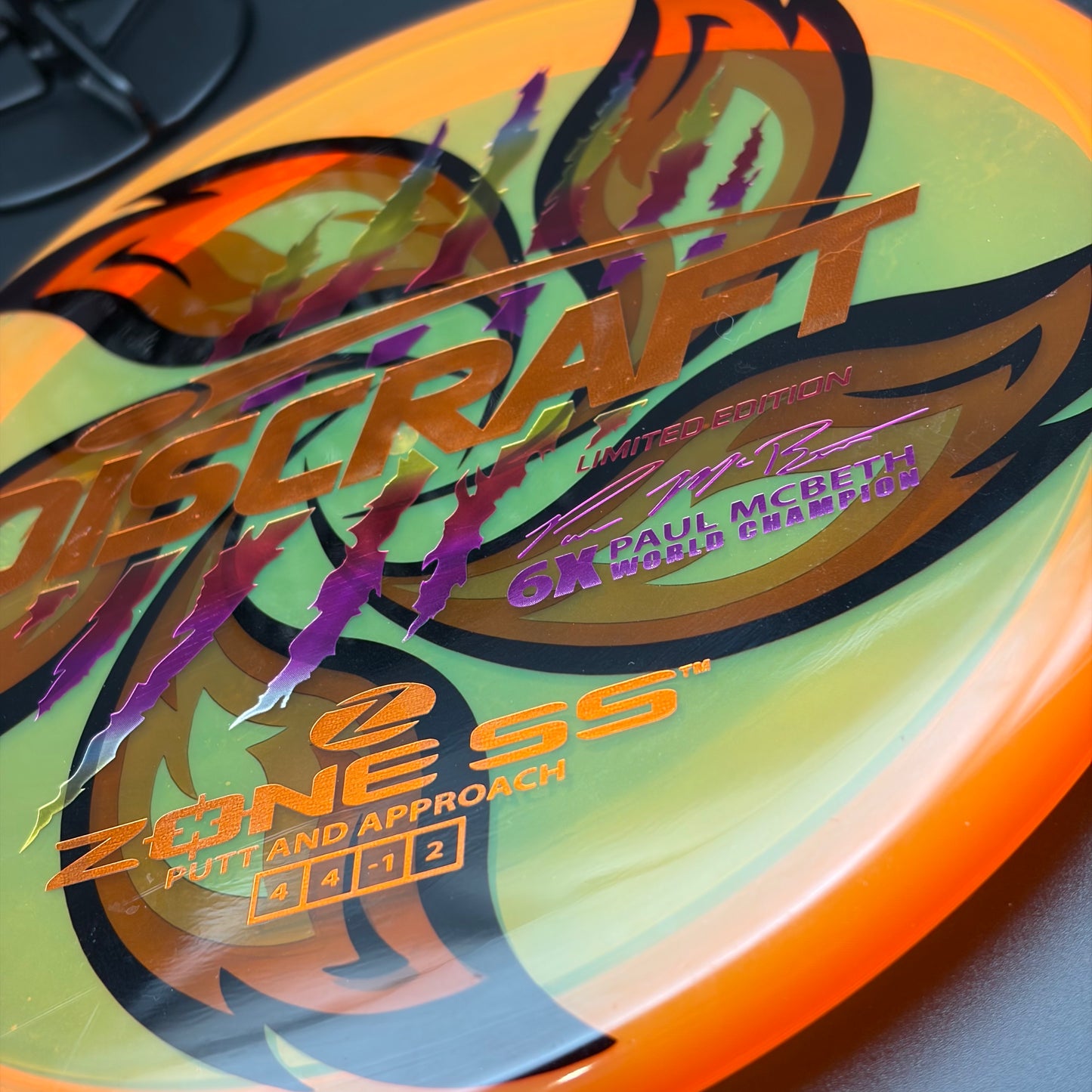 Lore | Discraft Paul McBeth 6x Claw Limited Edition Z Zone SS | Orange Metallic/Summer Sunset/Holo Ghost | 176g