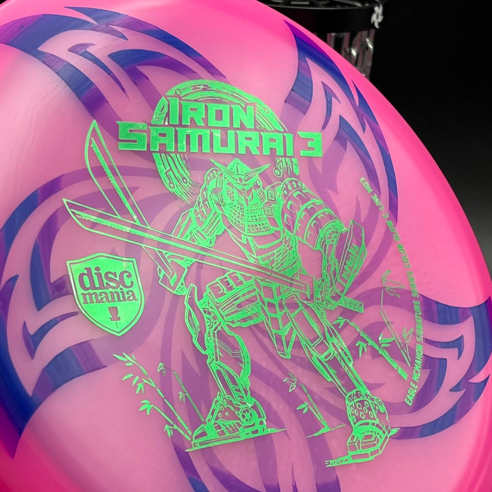 LORE | Discmania Eagle McMahon Iron Samurai 3 Color Glow C-Line MD3 | Silver Stamp | 180g