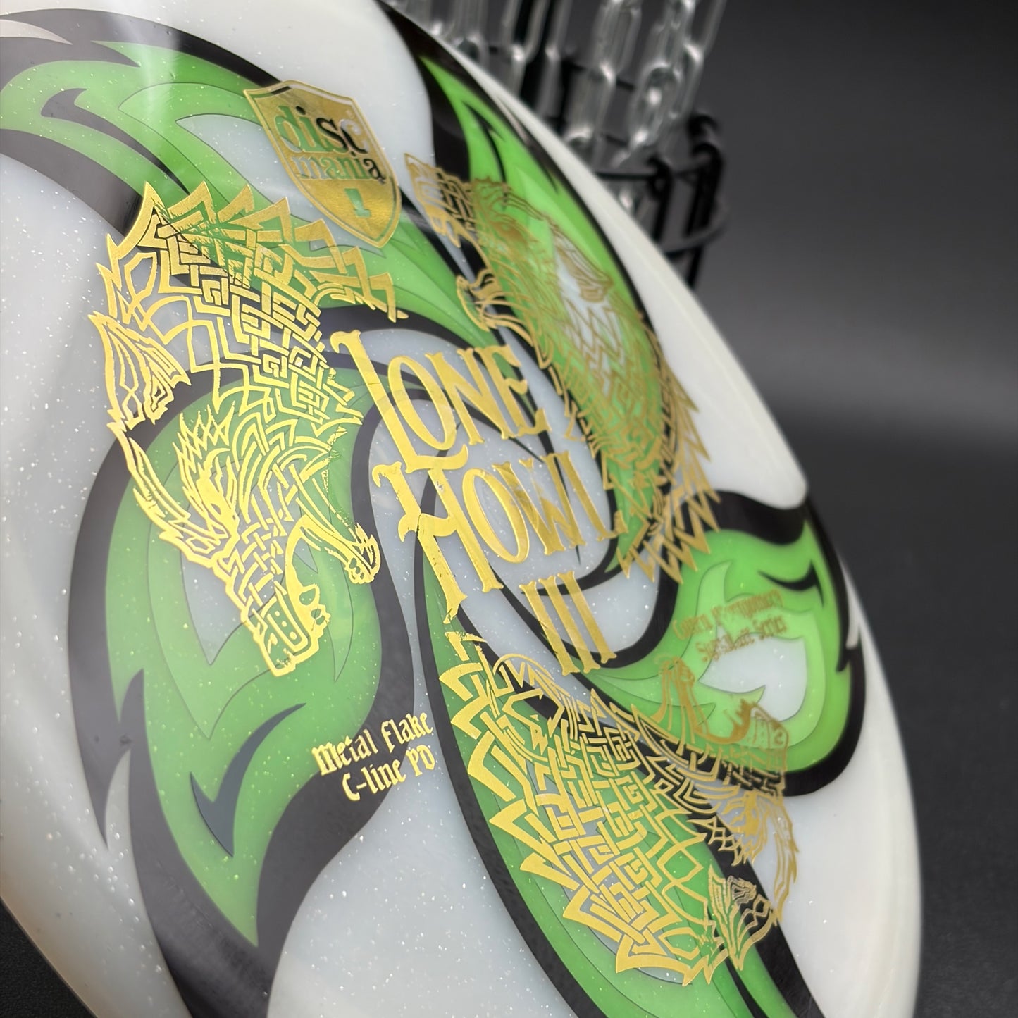 Lore | Discmania Colten Montgomery Signature Series Lone Howl 3 Metal Flake C-Line PD | Gold/Holo Green | 171g