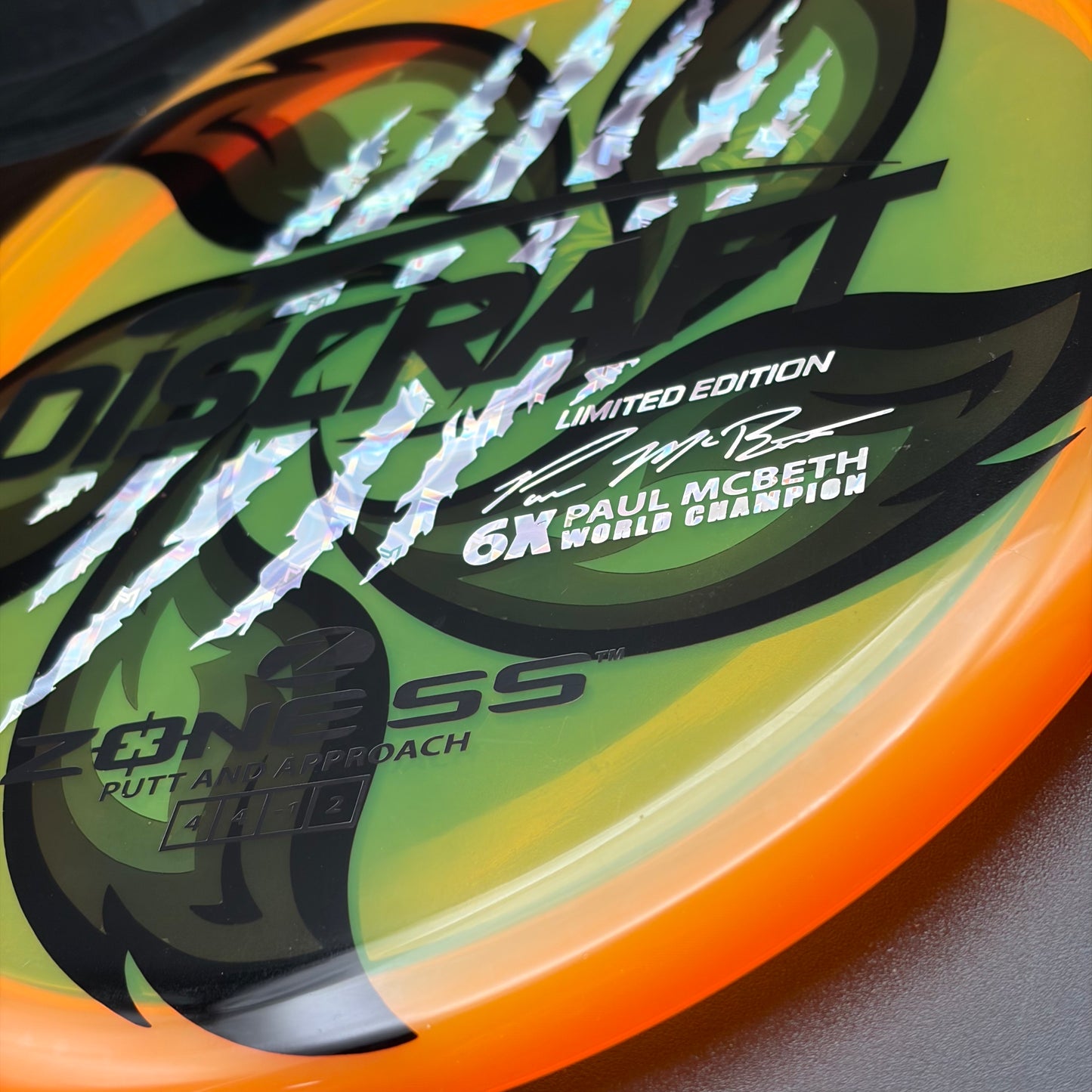 Lore | Discraft Paul McBeth 6x Claw Limited Edition Z Zone SS | Black/Holo McBeth/Holo Ghost | 175g