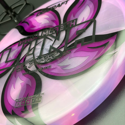 Lore | Discraft 2025 Paul McBeth Tour Series Z Swirl Luna | Matte Black/Holo Ghost | 176g