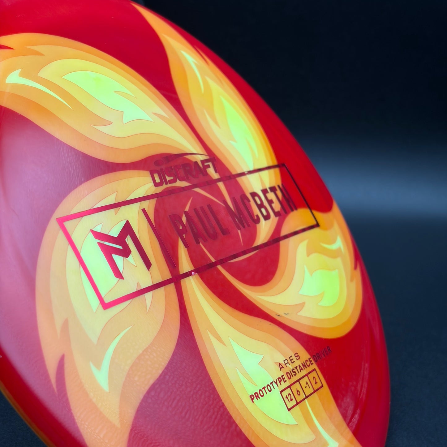 Lore | Discraft Paul McBeth Prototype ESP Ares | Holo Red Waves/Shatterberry | 165g