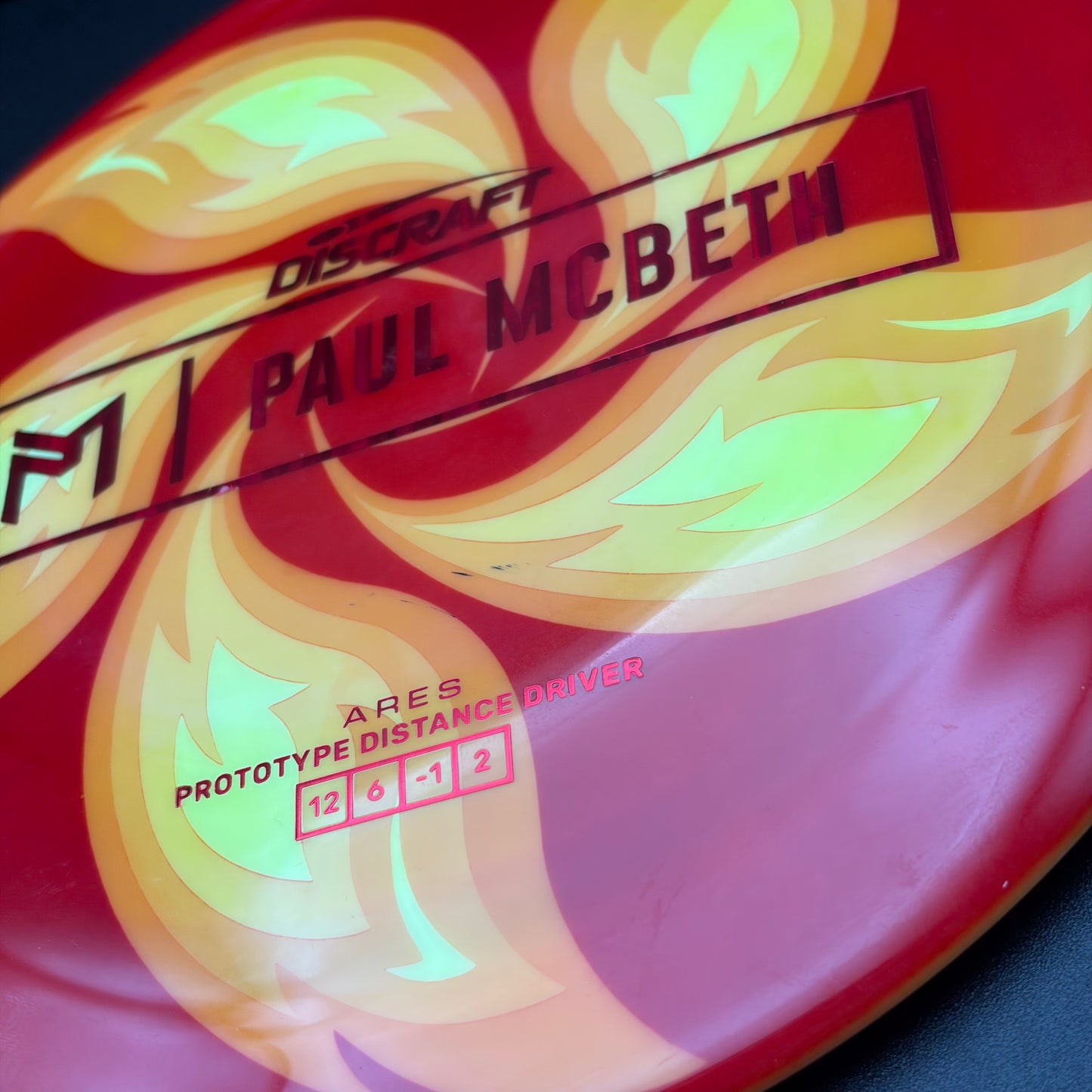 Lore | Discraft Paul McBeth Prototype ESP Ares | Holo Red Waves/Shatterberry | 165g