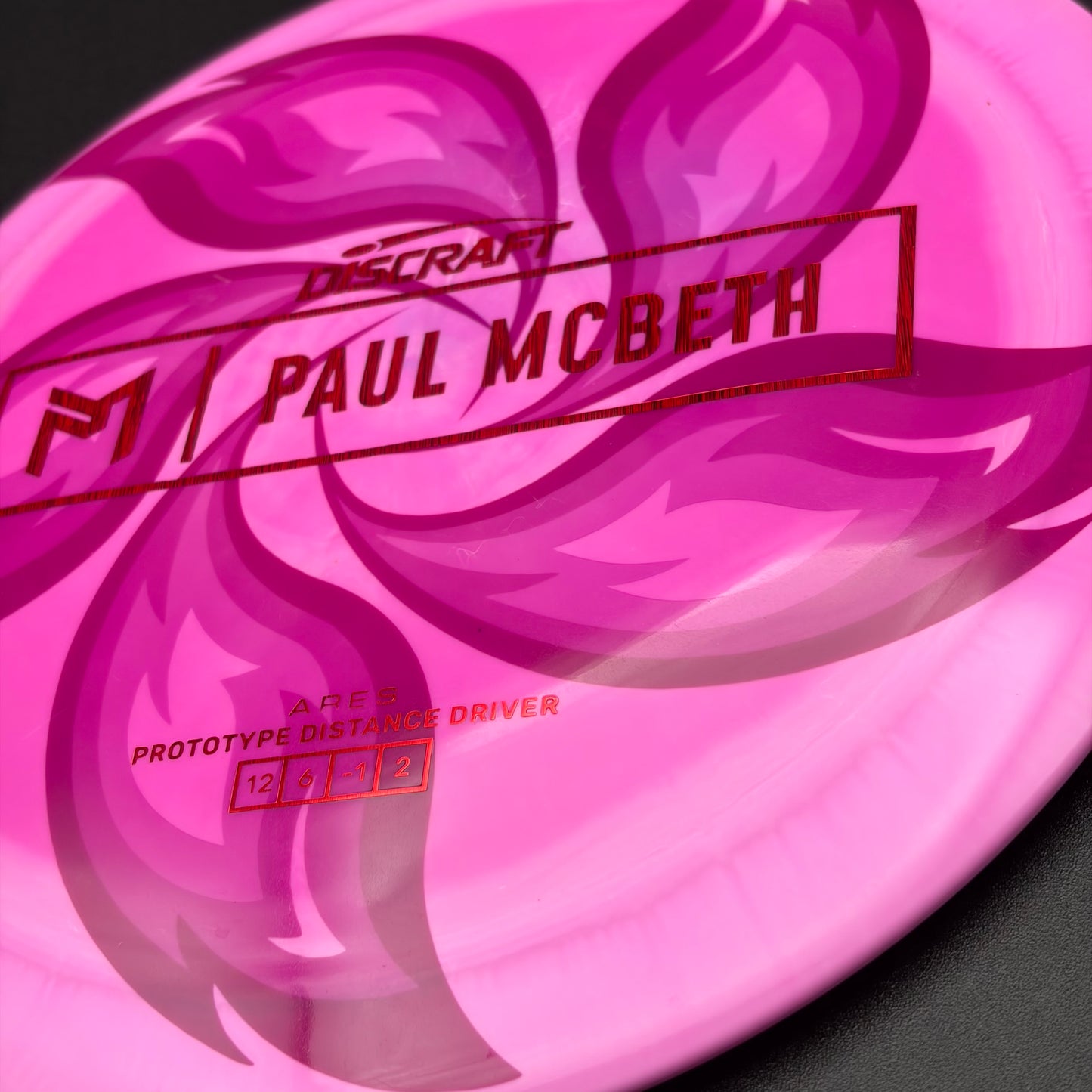 Lore | Discraft Paul McBeth Prototype ESP Ares | Holo Red Lines/Pink Flowers | 174g