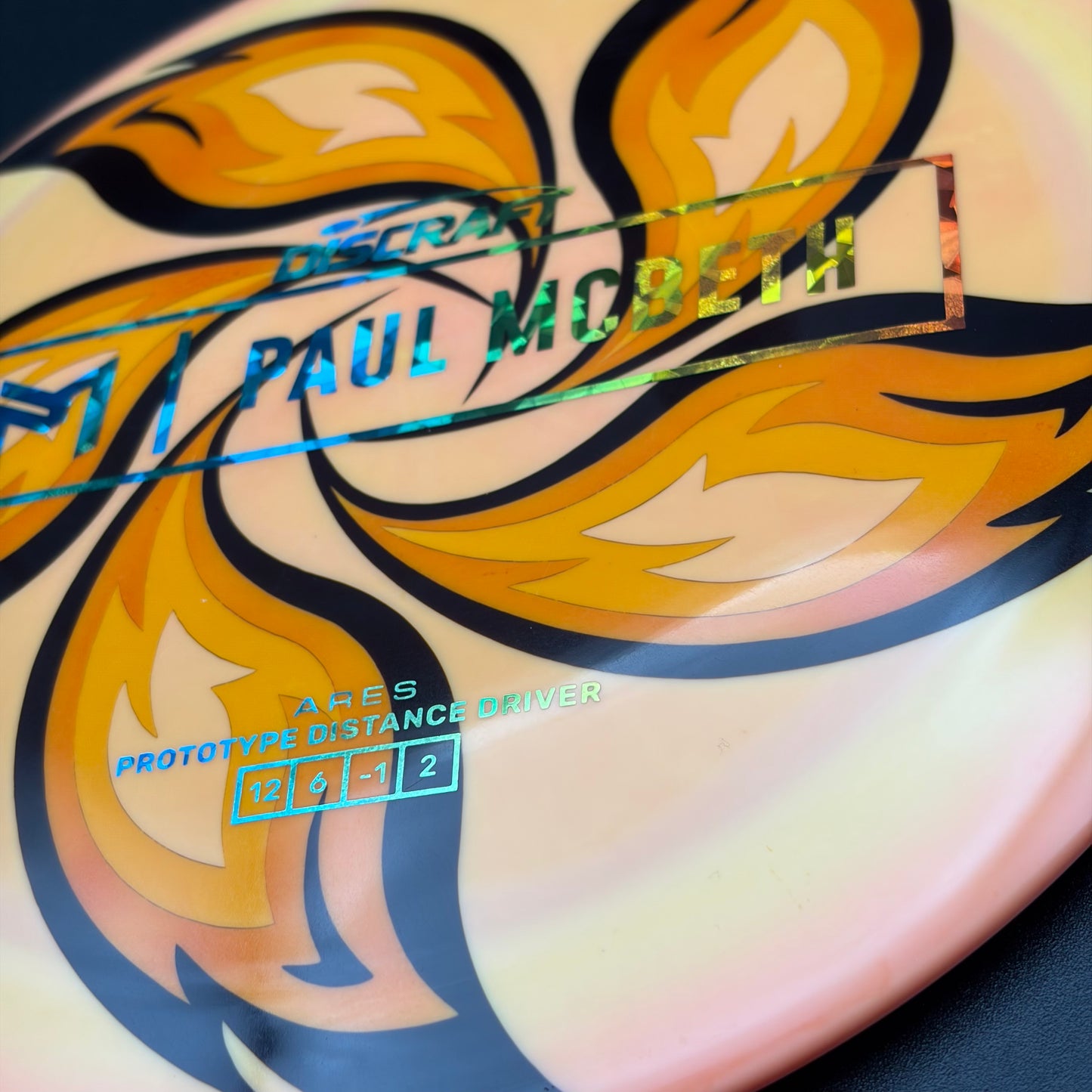Lore | Discraft Paul McBeth Prototype ESP Ares | Rainbow Shatter/Silver Flowers | 174g