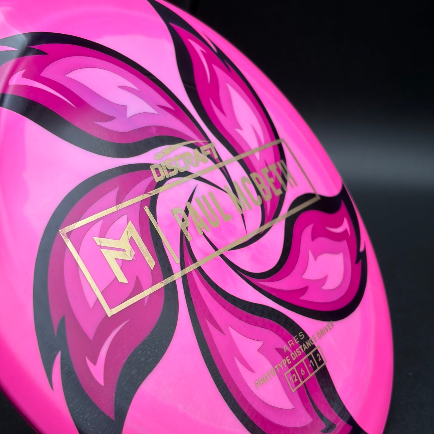 folkLore | Discraft Paul McBeth Prototype ESP Ares | Matte Gold/Black/Genuine Original | 166g