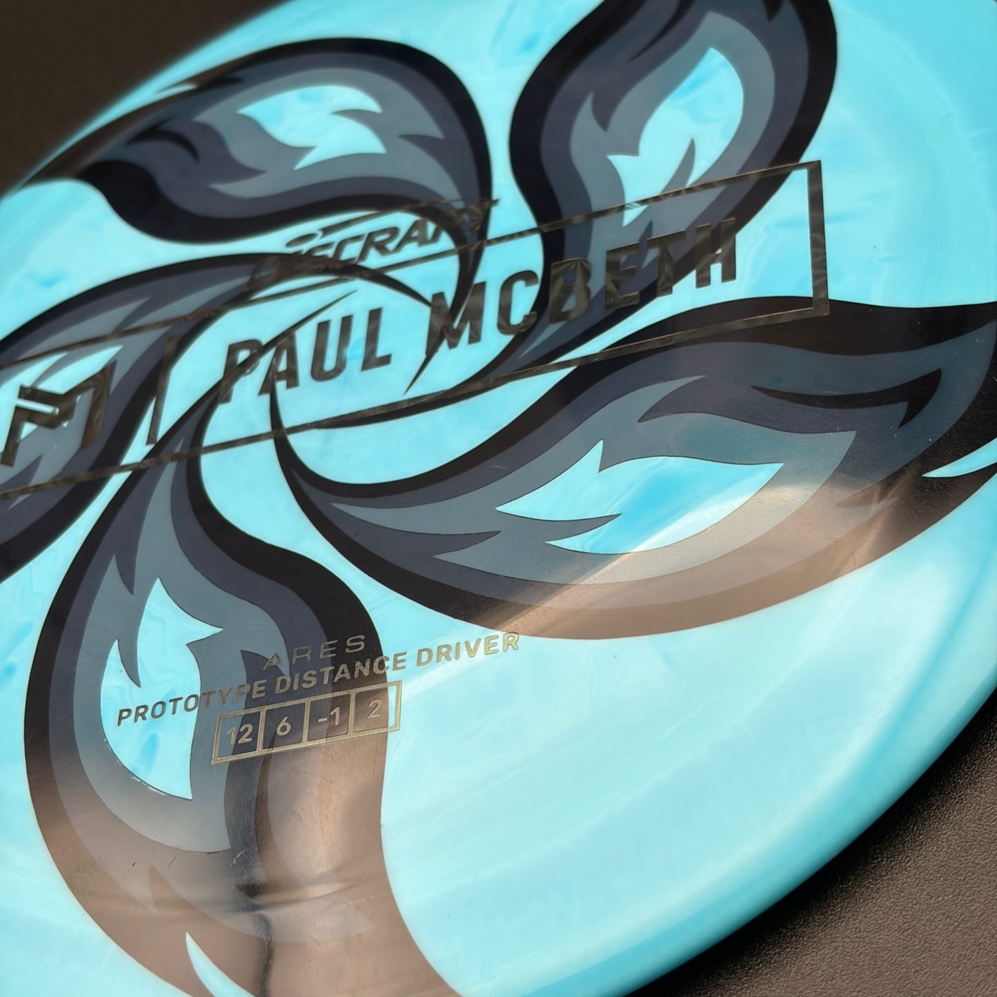 Lore | Discraft Paul McBeth Prototype ESP Ares | Dark Spiro/Blue Holo | 165g