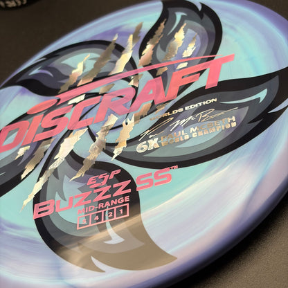 Lore | Discraft Paul McBeth 6x Claw Worlds Edition ESP Buzzz SS | Pink Holo/Silver Holo Sun/Purple Holo | 179g
