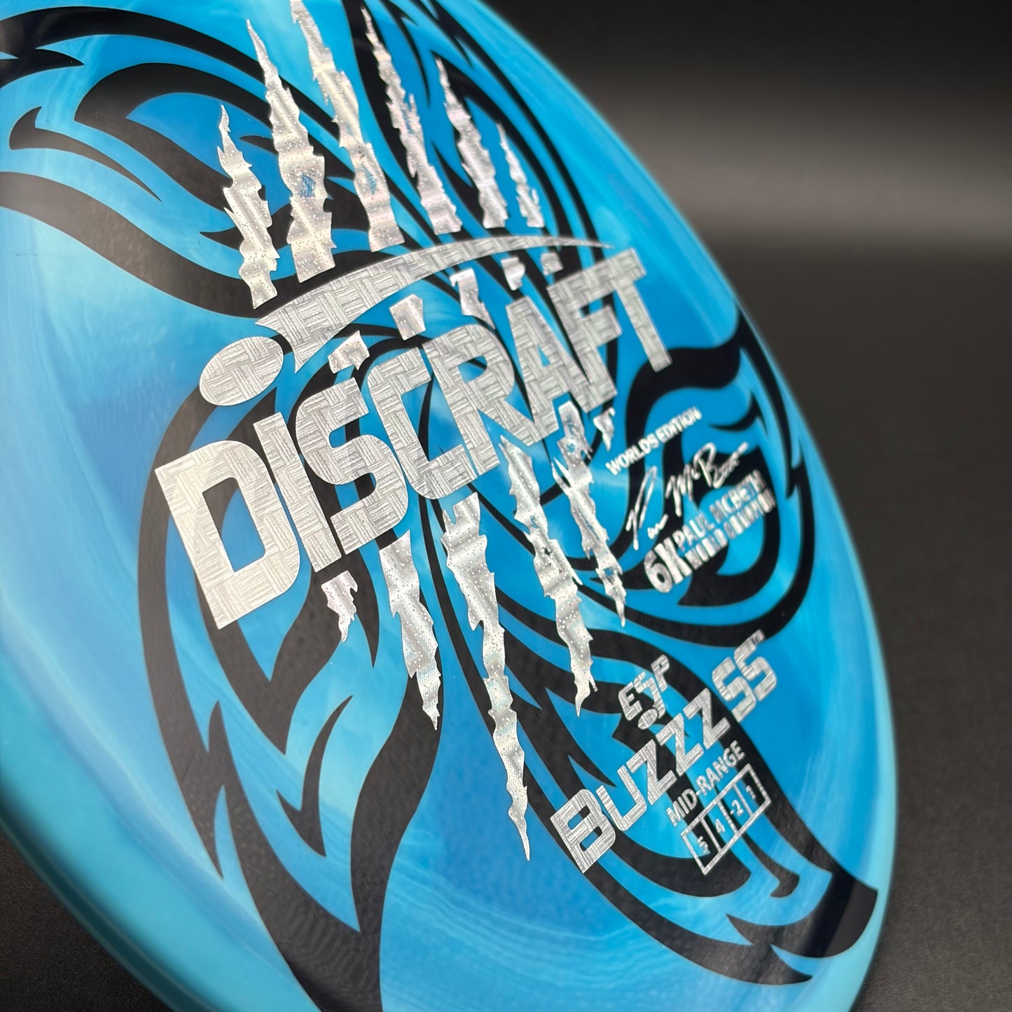 Lore | Discraft Paul McBeth 6x Claw Worlds Edition ESP Buzzz SS | Circuit Board/Silver Parquet/Silver Tron | 178g