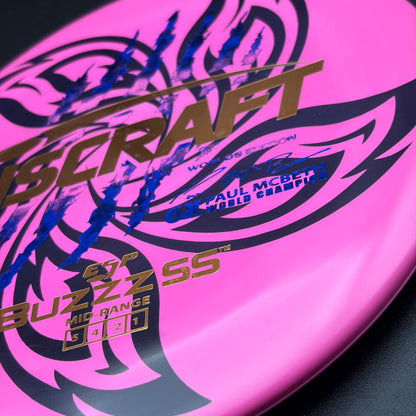 Lore | Discraft Paul McBeth 6x Claw Worlds Edition ESP Buzzz SS | Dark Blue Shatter/Metallic Copper/Metallic Gold | 170g