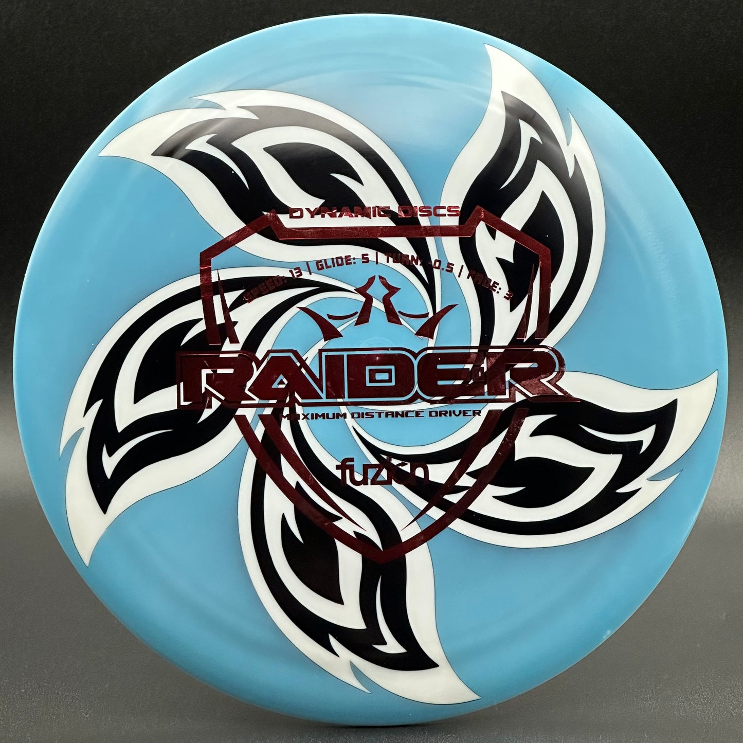 Lore | Dynamic Discs  Fuzion Raider | Metallic Red/Black Hidden Stars | 175g