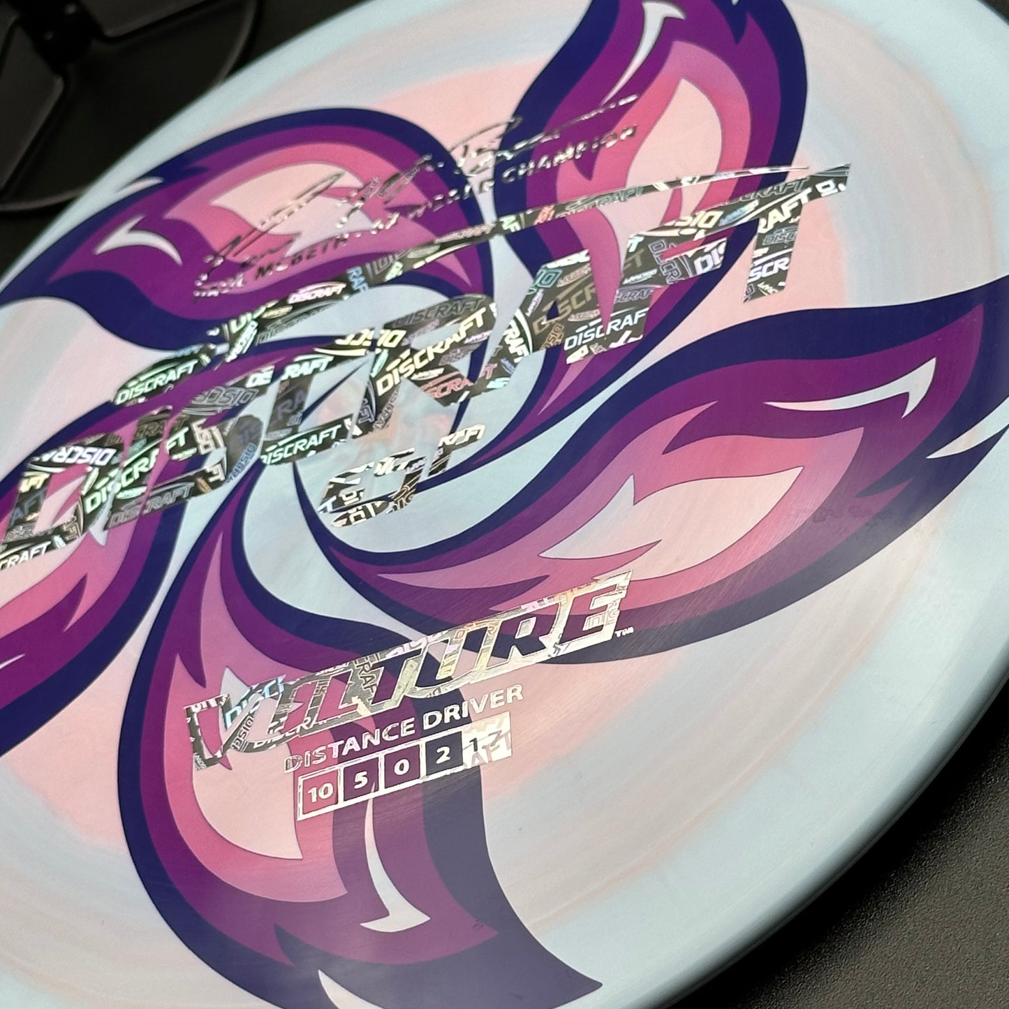 Lore | Discraft 6x Paul McBeth ESP Vulture | Holo Discraft/Black/Silver Flowers | 175g