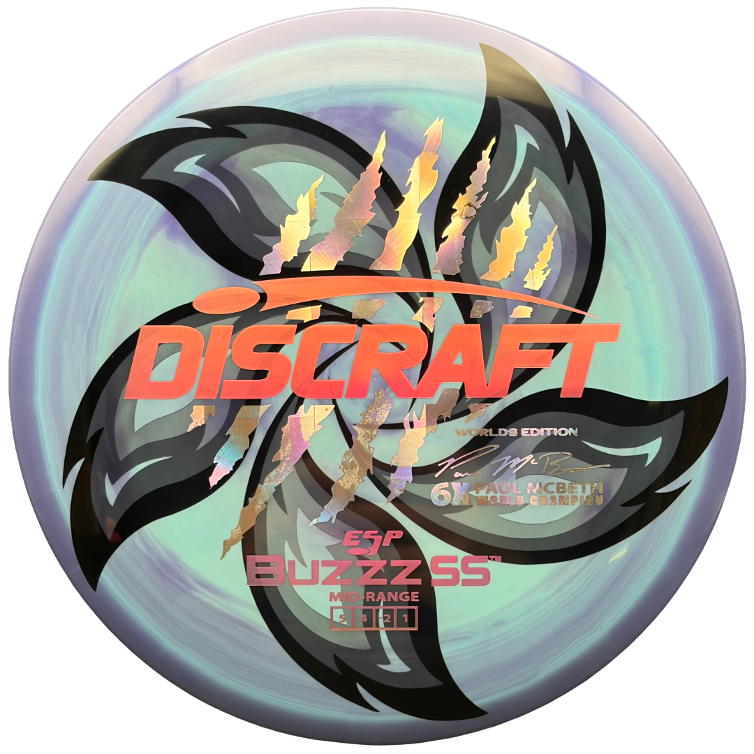 Lore | Discraft Paul McBeth 6x Claw Worlds Edition ESP Buzzz SS | Pink Holo/Silver Holo Sun/Purple Holo | 179g