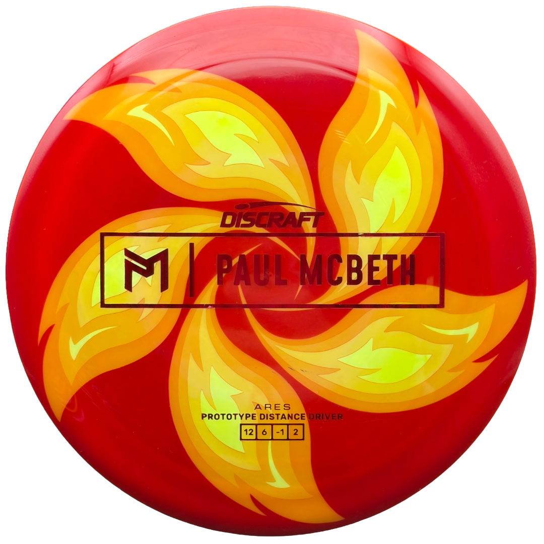 Lore | Discraft Paul McBeth Prototype ESP Ares | Holo Red Waves/Shatterberry | 165g
