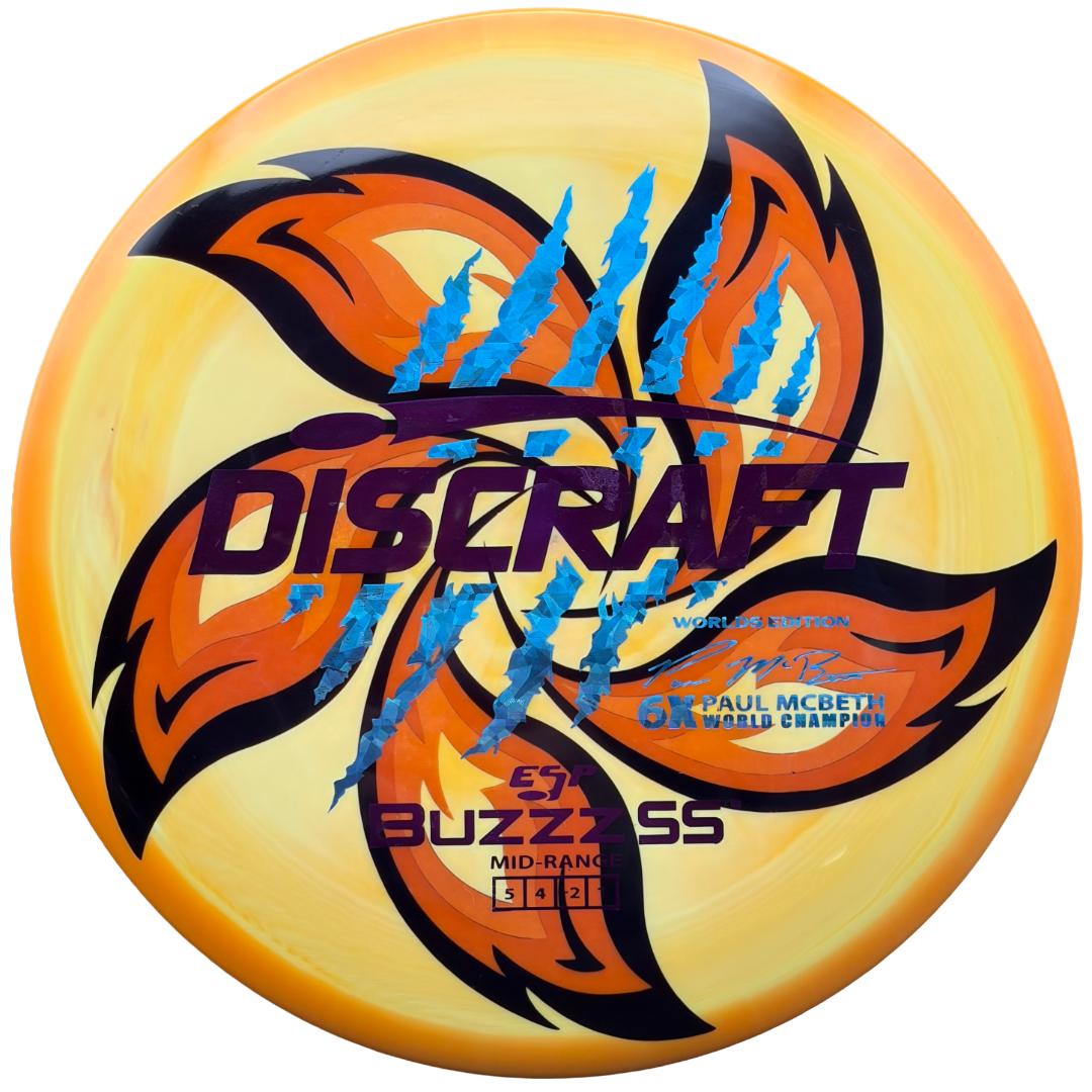 Lore | Discraft Paul McBeth 6x Claw Worlds Edition ESP Buzzz SS | Metallic Purple/Blue Shatter/Blue Shatter | 177g