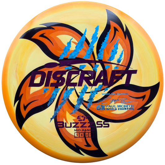 Lore | Discraft Paul McBeth 6x Claw Worlds Edition ESP Buzzz SS | Metallic Purple/Blue Shatter/Blue Shatter | 177g