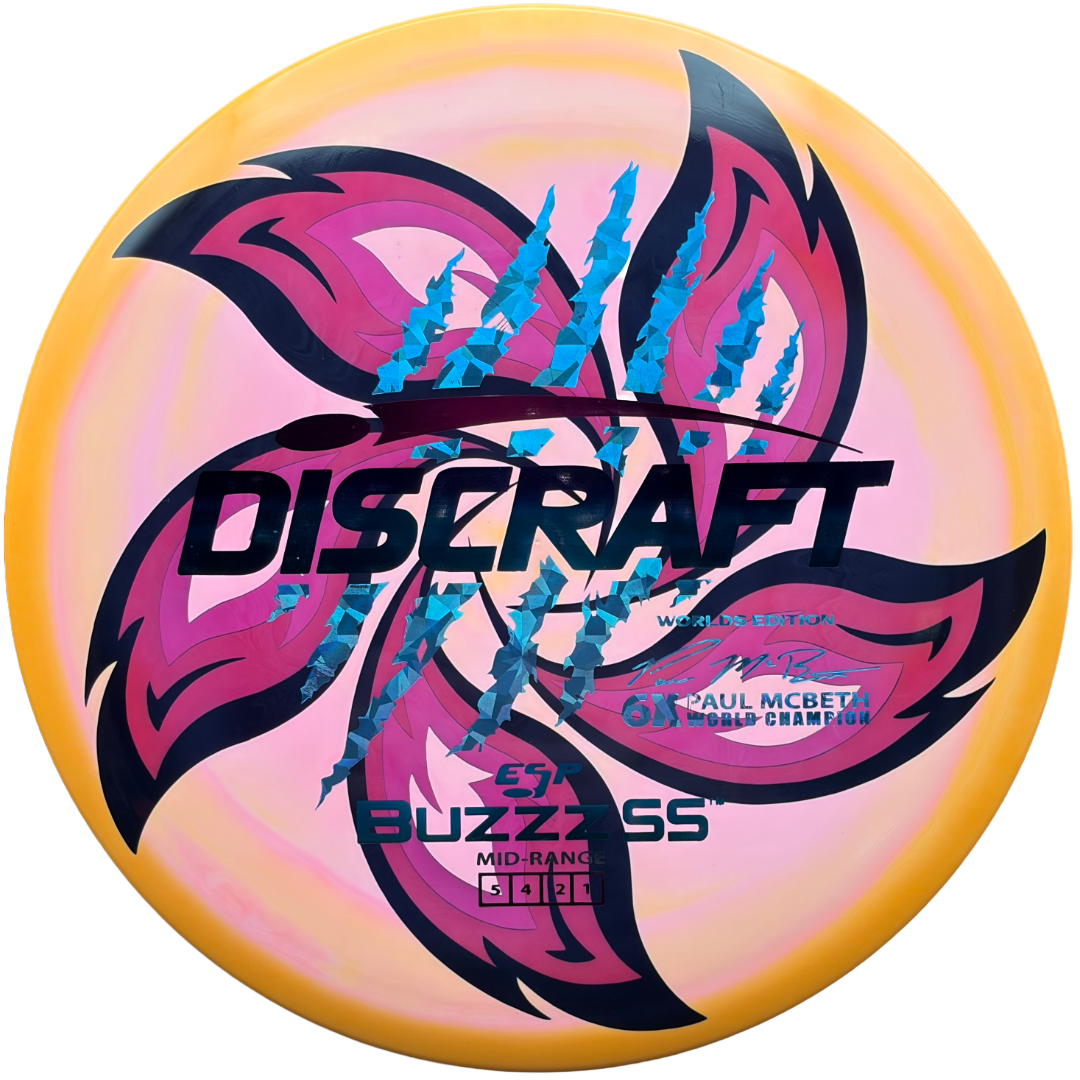Lore | Discraft Paul McBeth 6x Claw Worlds Edition ESP Buzzz SS | Winter Sunset/Blue Shatter/Blue Shatter | 177g