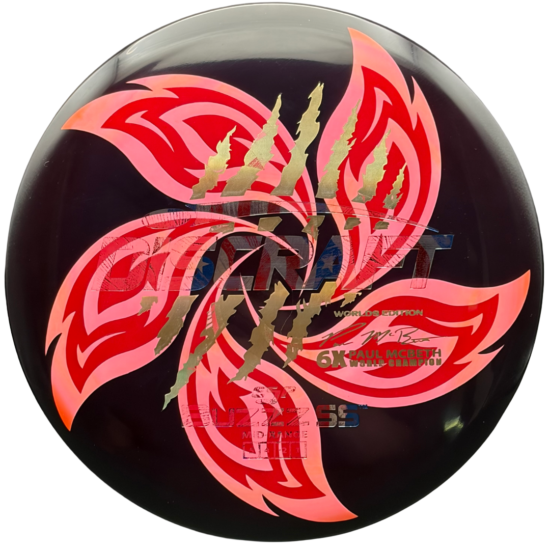 Lore | Discraft Paul McBeth 6x Claw Worlds Edition ESP Buzzz SS | Flag/Gold/Metallic Gold | 177g