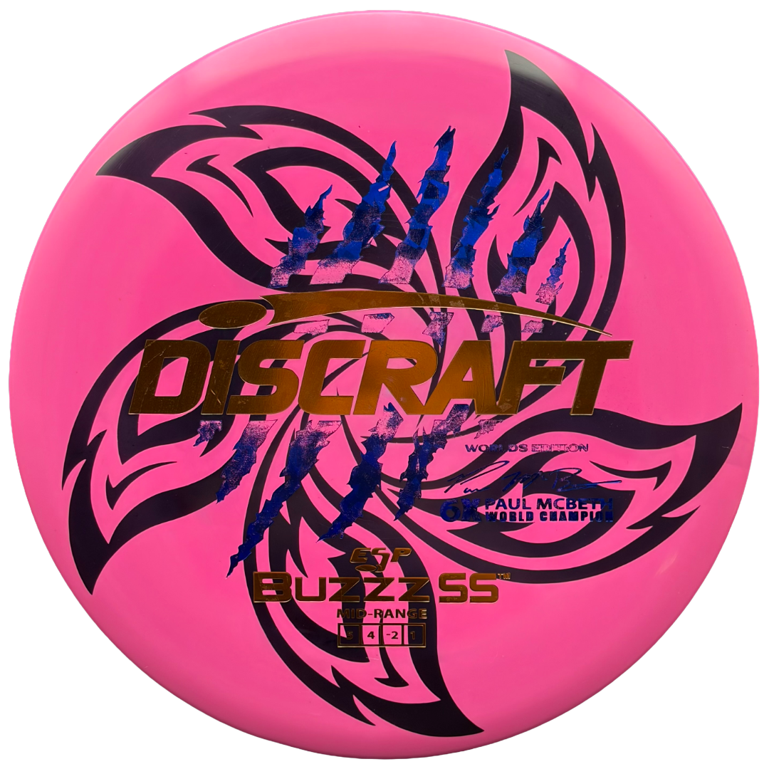 Lore | Discraft Paul McBeth 6x Claw Worlds Edition ESP Buzzz SS | Dark Blue Shatter/Metallic Copper/Metallic Gold | 170g