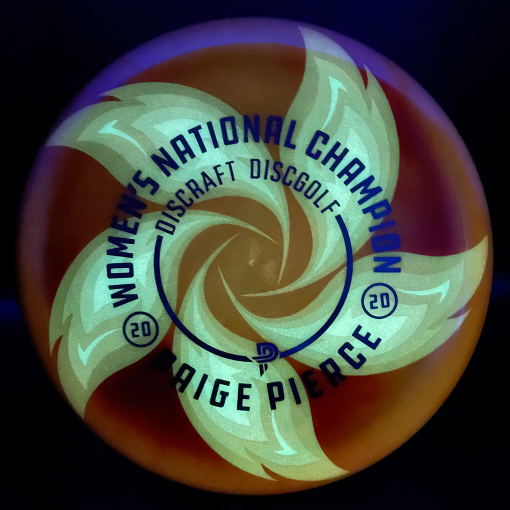 LORE | Discraft 2020 Paige Pierce National Champion GLO CryZtal Fierce | Gold Glitter Stamp | 176g