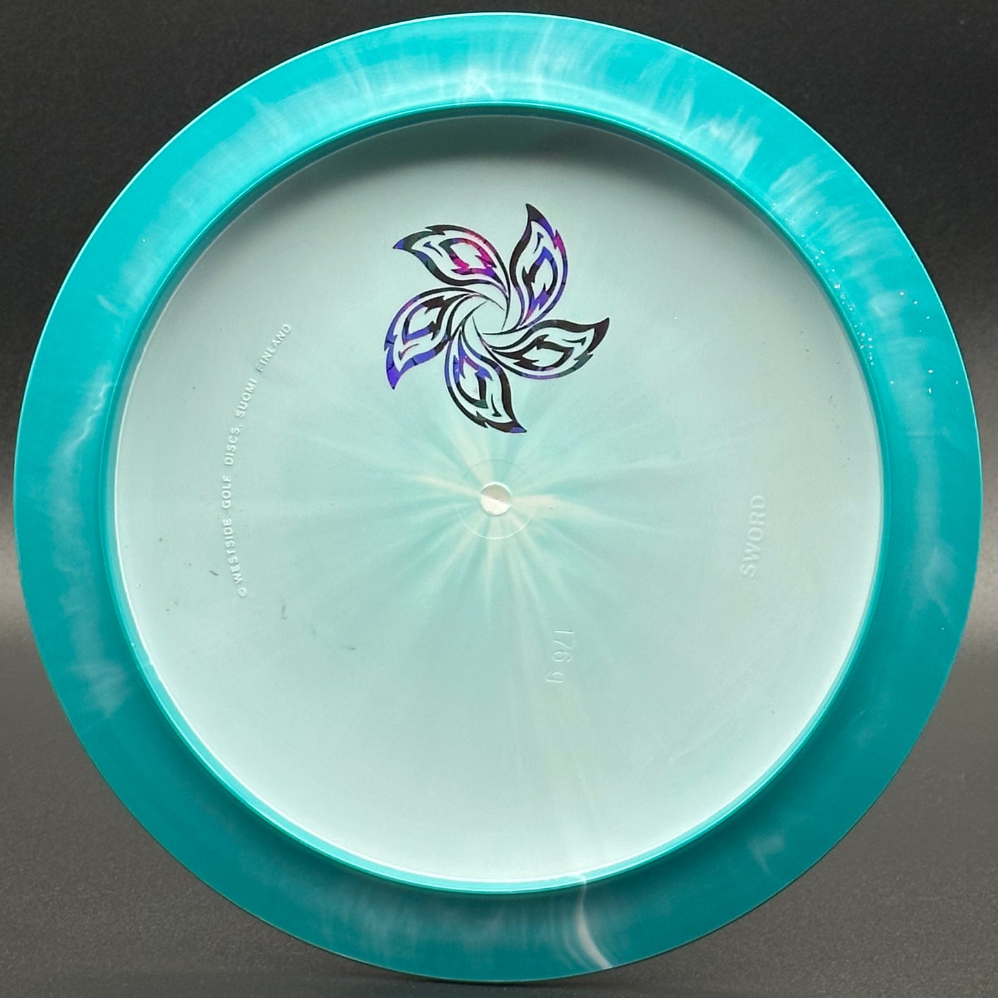 Lore | Westside Discs Tournament Orbit Sword | Teal/Pink Flowers | 176g