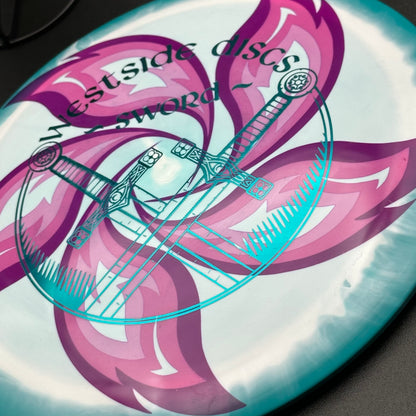 Lore | Westside Discs Tournament Orbit Sword | Teal/Pink Flowers | 176g