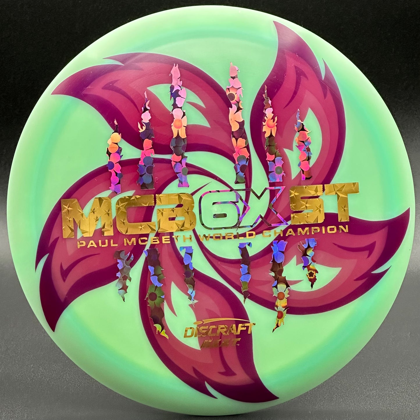 Lore | Discraft Paul McBeth 6x Claw ESP Heat | Pink Flowers/Gold Stars | 174g