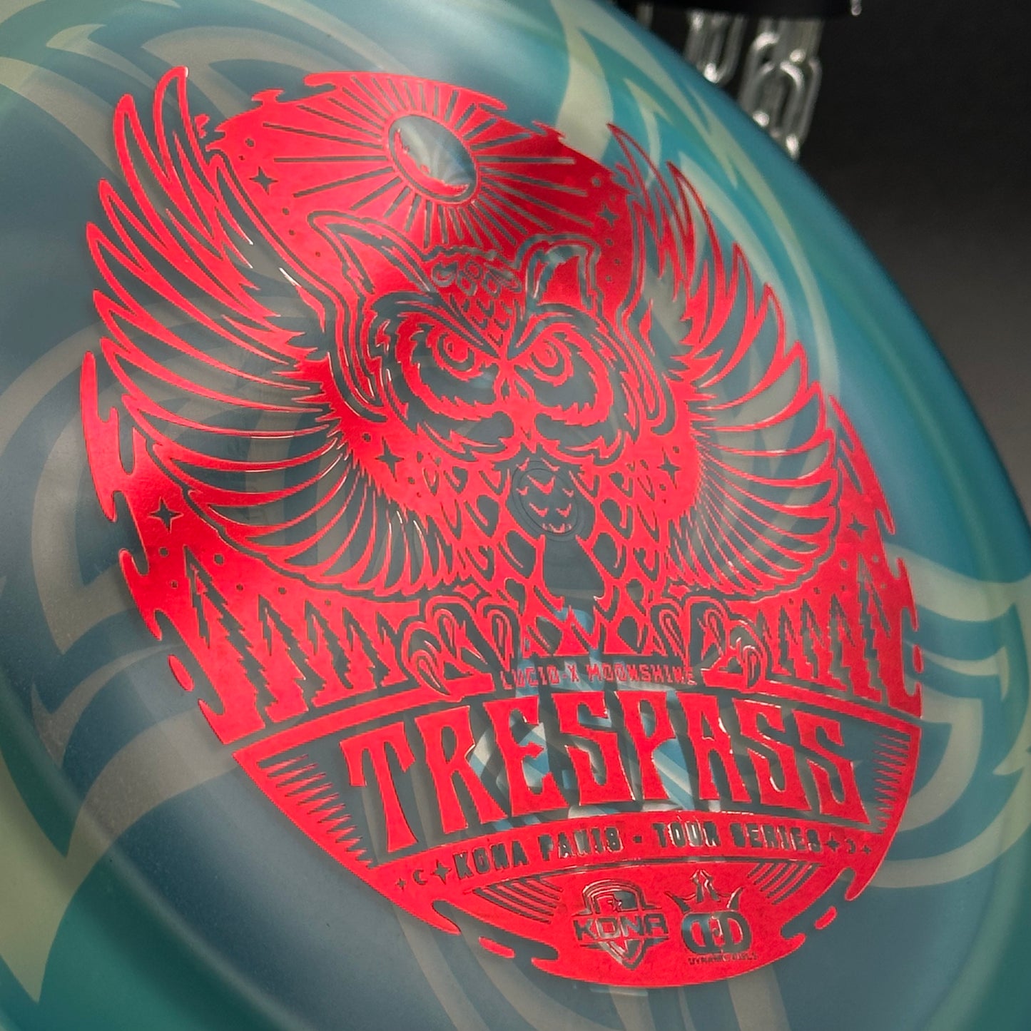 Lore | Dynamic Discs 2022 Kona Montgomery Tour Series Lucid-X Moonshine Trespass | Red Shatter/Blue/Ghost | 173g