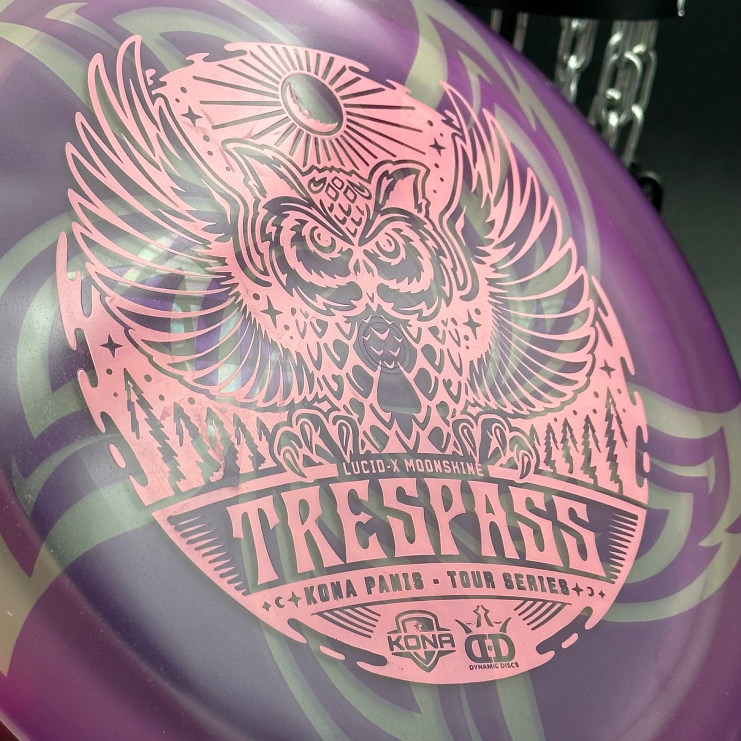 Lore | Dynamic Discs 2022 Kona Montgomery Tour Series Lucid-X Moonshine Trespass | Matte Pink/Ghost | 174g