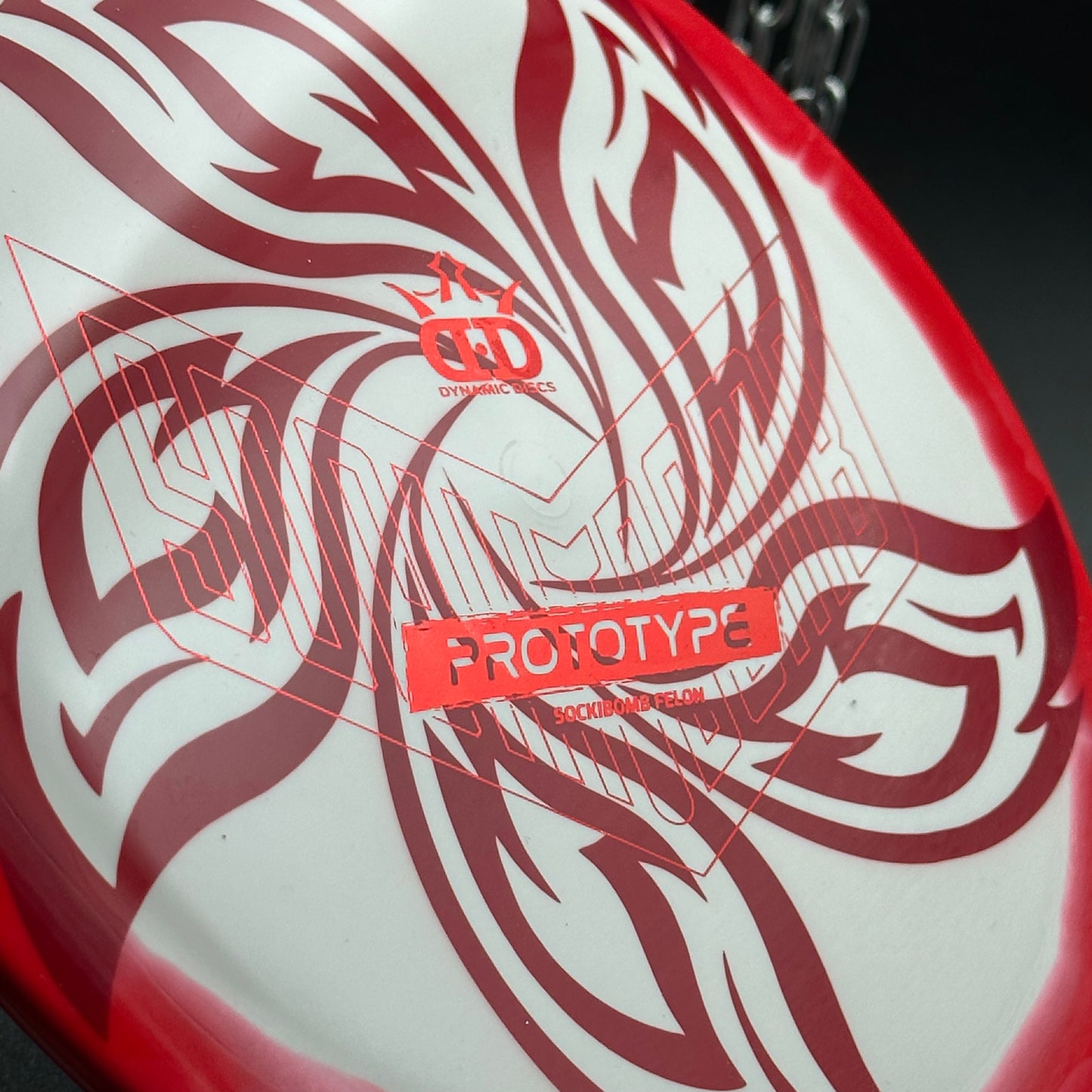 Lore | Dynamic Discs Ricky Wysocki Prototype Supreme Orbit Sockibomb Felon | Red/Money | 177g