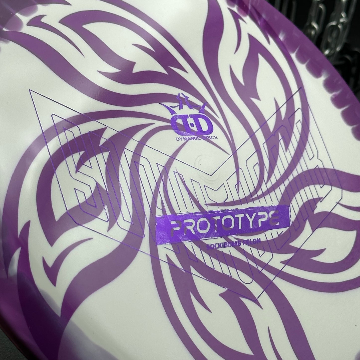 Lore | Dynamic Discs Ricky Wysocki Prototype Supreme Orbit Sockibomb Felon | Purple/Purple Holo | 177g