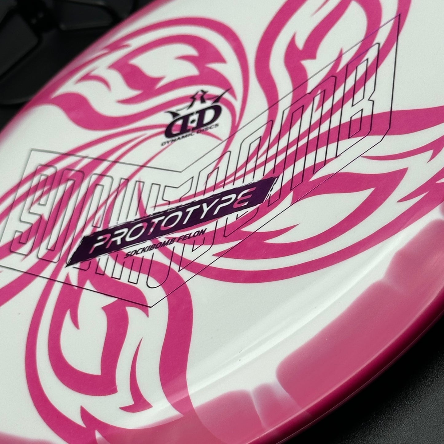 Lore | Dynamic Discs Ricky Wysocki Prototype Supreme Orbit Sockibomb Felon | Pink/Purple/Flowers | 176g