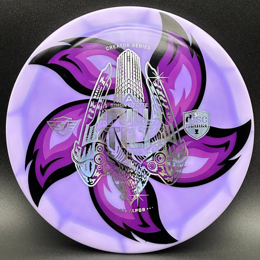 folkLore | Discmania Simon Lizotte Creator Series Lux Vapor Full Tilt | Silver Holo/Purple Holo/Pink Flowers | 173g