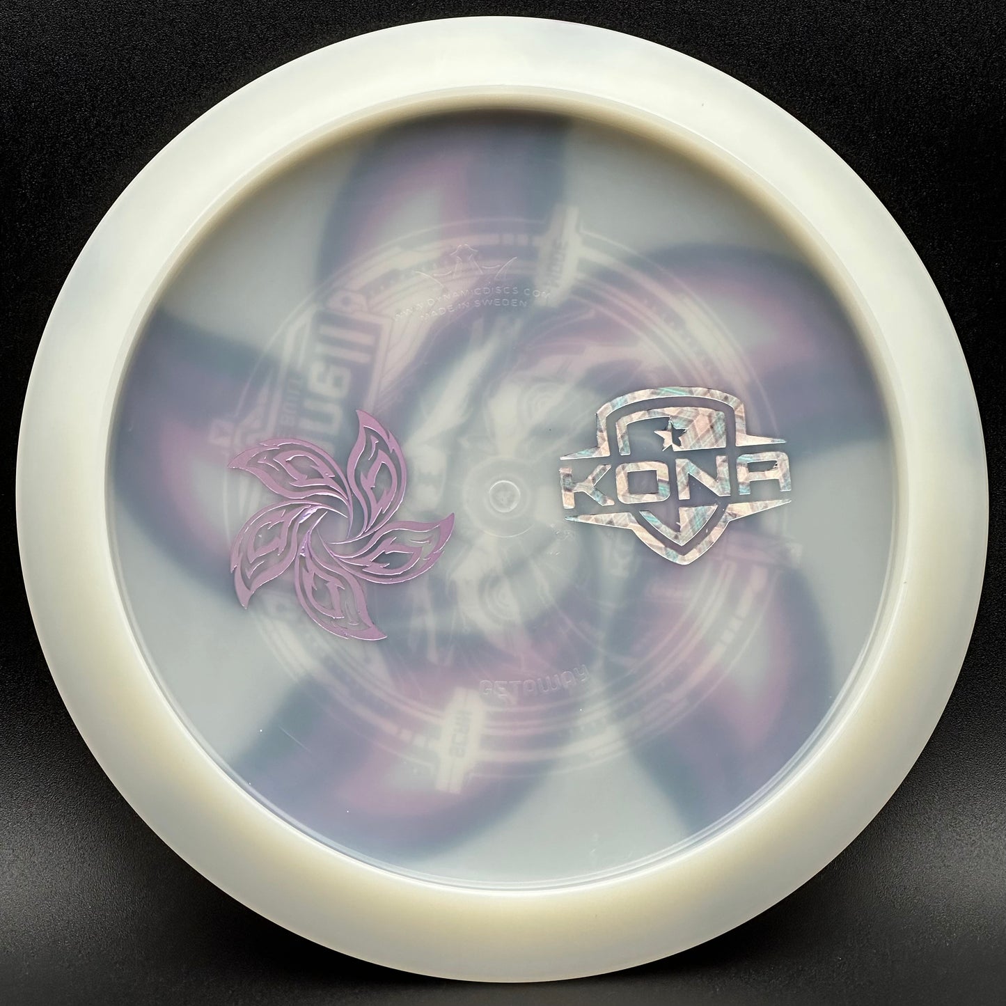 Lore | Dynamic Discs Kona Montgomery Hybrid Getaway | Kaleidoscope/Purple/Silver | 176g