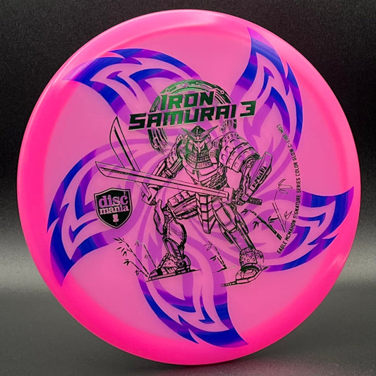 LORE | Discmania Eagle McMahon Iron Samurai 3 Color Glow C-Line MD3 | Silver Stamp | 180g