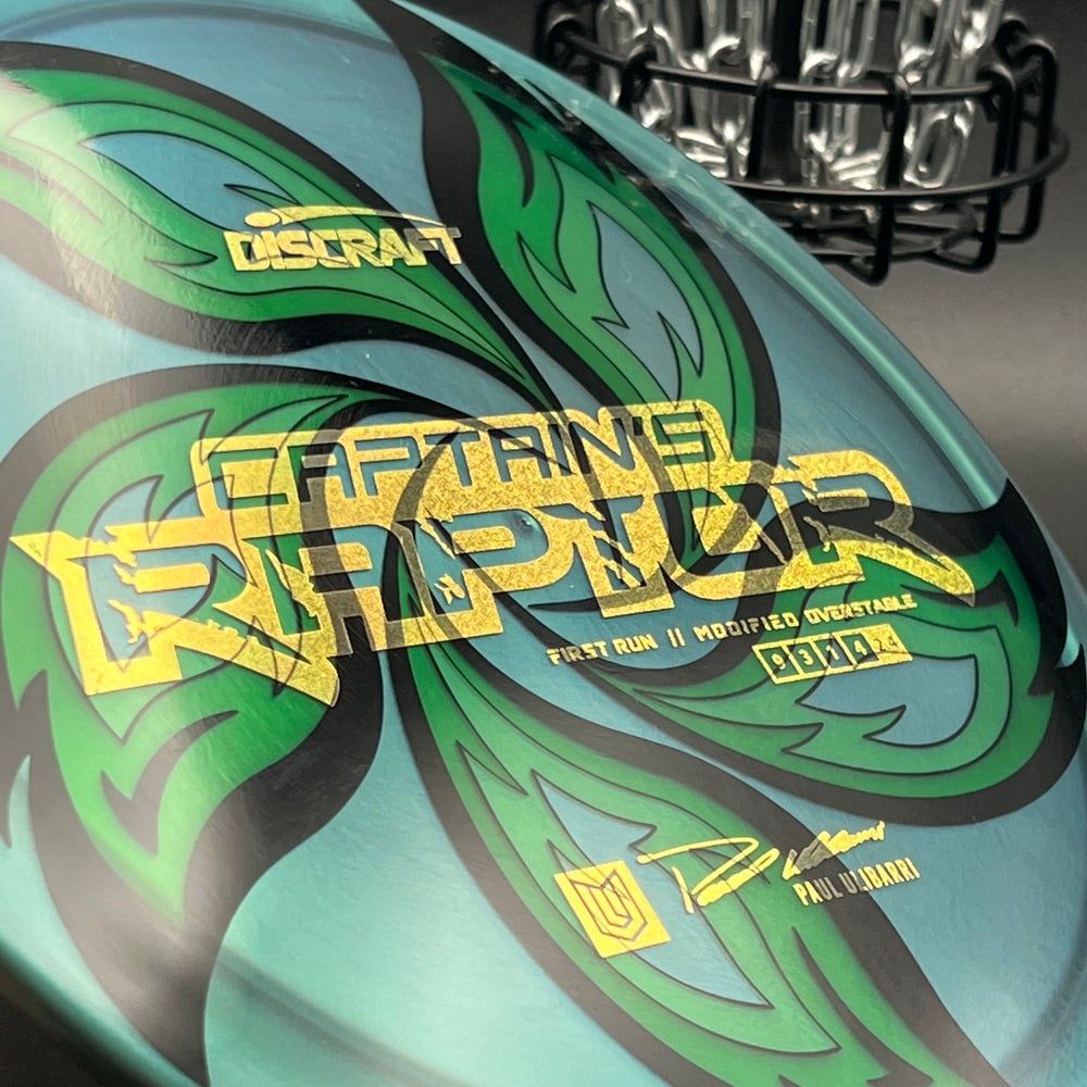 LORE | Discraft First Run Paul Ulibarri Special Blend Z Captain's Raptor | Gold Glitter Stamp | 175g