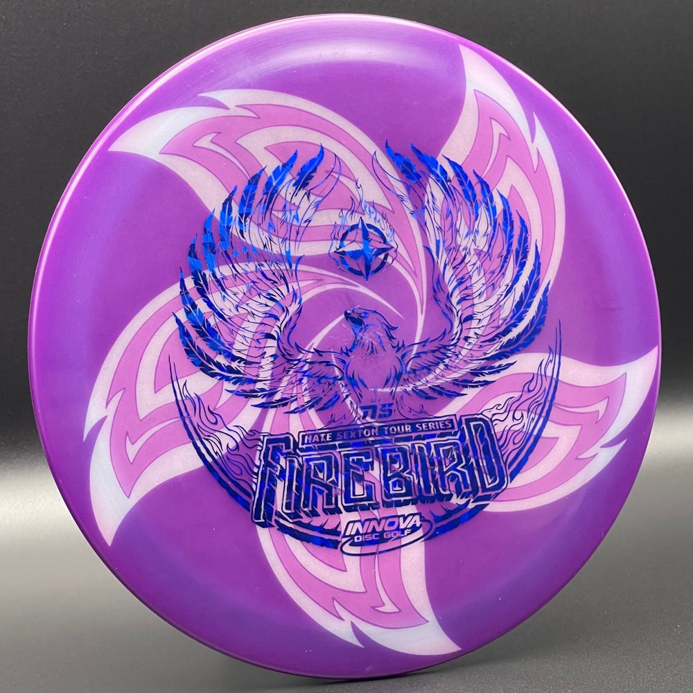 LORE | Innova 2021 Nate Sexton Tour Series Champion Glow Firebird | Blue Shatter Stamp | 174g