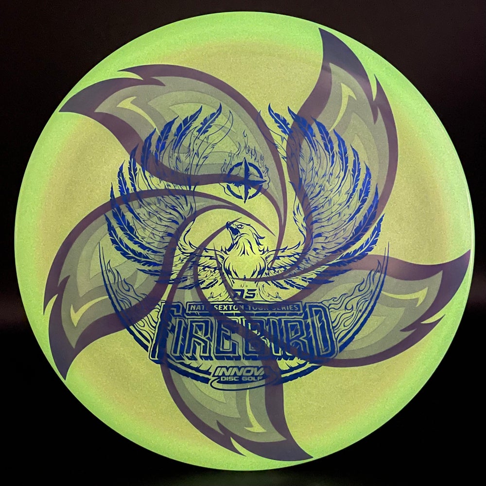 LORE | Innova 2021 Nate Sexton Tour Series Champion Glow Firebird | Blue Shatter Stamp | 177g